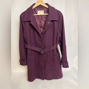 Banana Republic Deep Purple Wool Coat